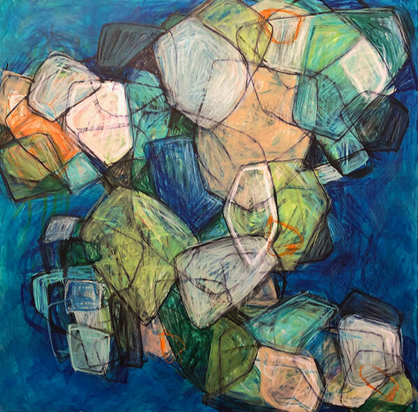 Chok-A-Blok, 24"x24", Acrylic on Canvas, $288 SOLD